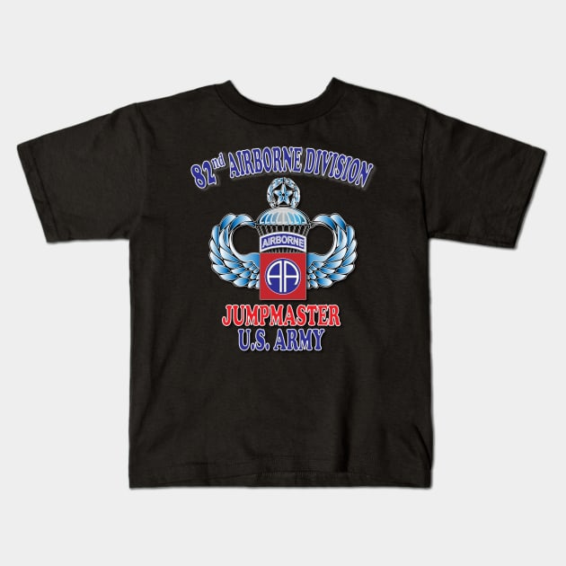 82nd Airborne Jumpmaster- Master Jump Wings Kids T-Shirt by Relaxed Lifestyle Products